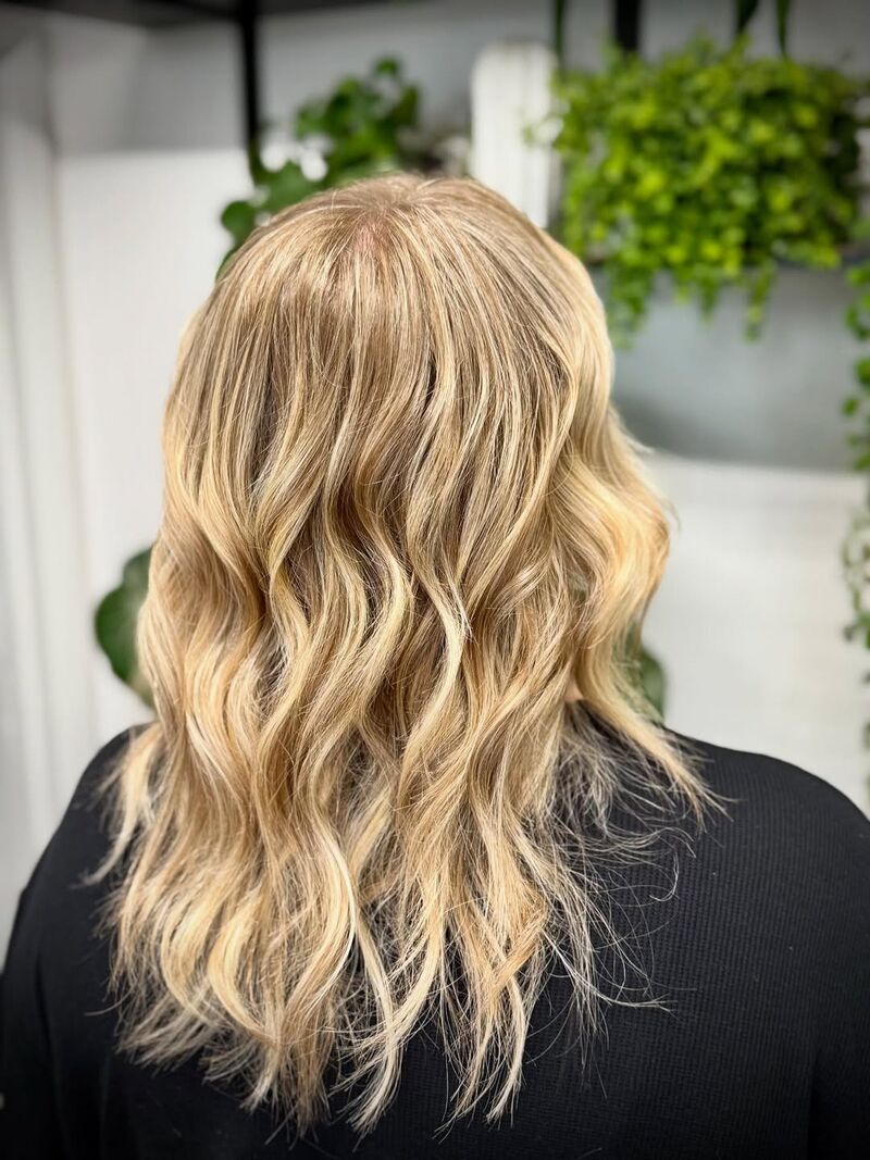 Golden blonde beach waves